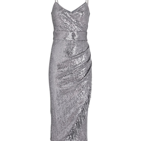 Gunmetal sequins cocktail dress - Picture 2 of 8